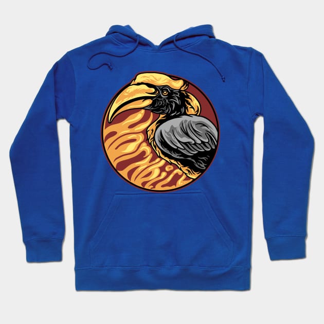 hornbill hand drawn illustration Hoodie by Mako Design 